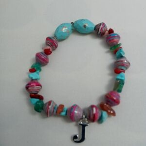 HandCrafted Semi Precious Stone Stretch Bracelet